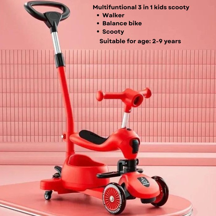 3 in 1 Multifunctional Kids Scooty