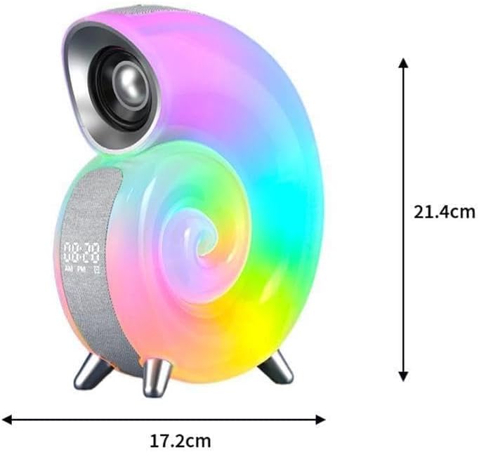 Smart 6 in 1 RGB Bluetooth Speaker with Alarm Clock (With Battery)