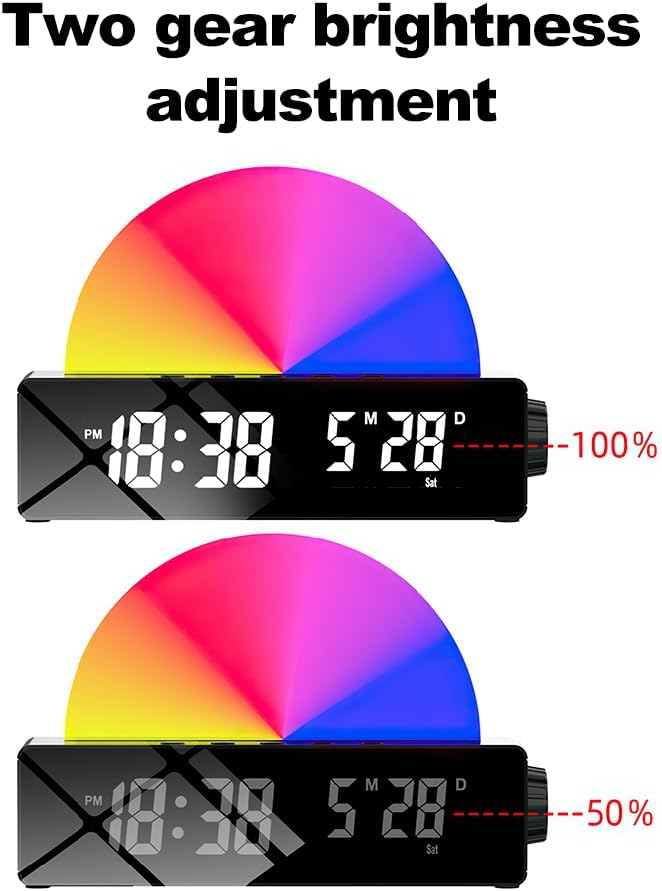 Digital Sunrise LED Alarm Clock