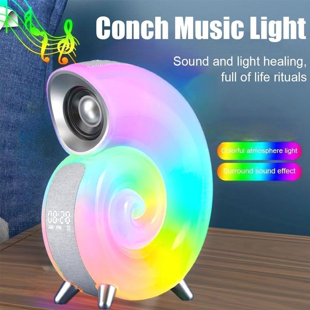 Smart 6 in 1 RGB Bluetooth Speaker with Alarm Clock (With Battery)