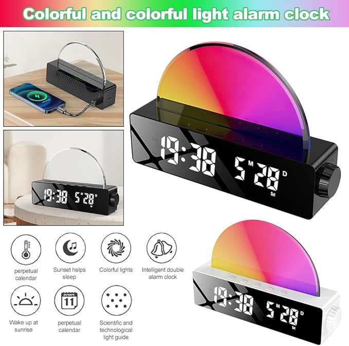 Digital Sunrise LED Alarm Clock