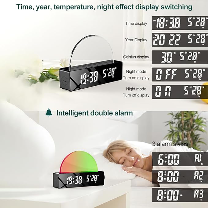 Digital Sunrise LED Alarm Clock