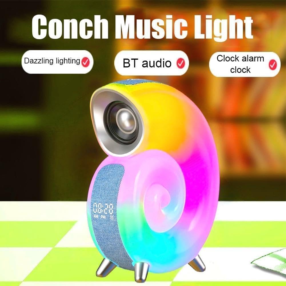 Smart 6 in 1 RGB Bluetooth Speaker with Alarm Clock (With Battery)