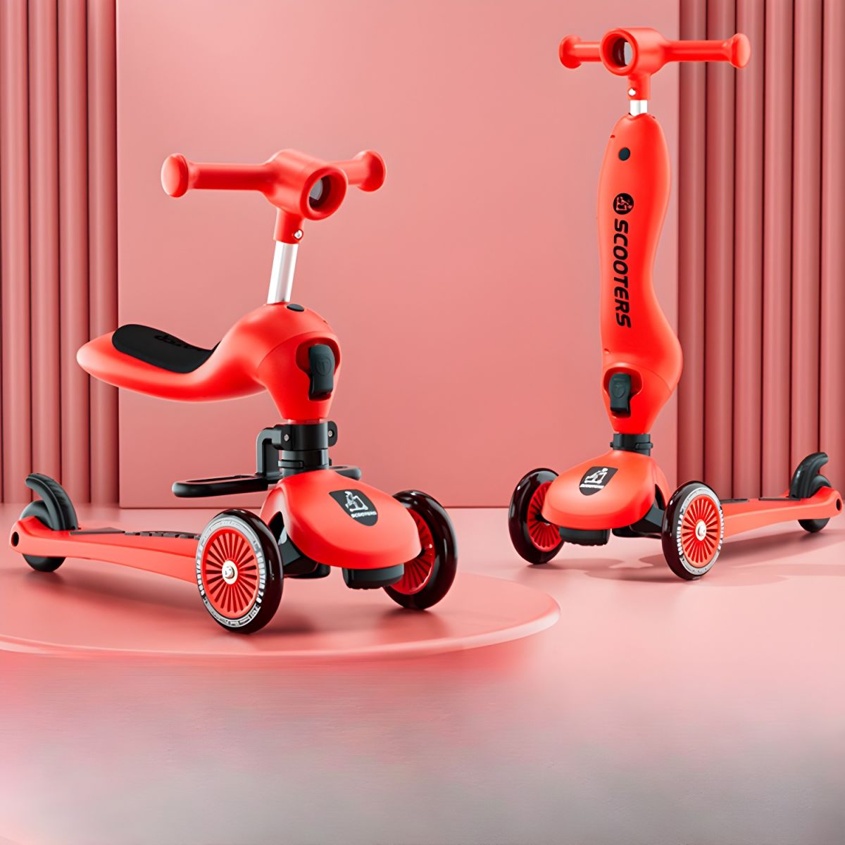 2 in 1 Multifunctional Kids Scooty