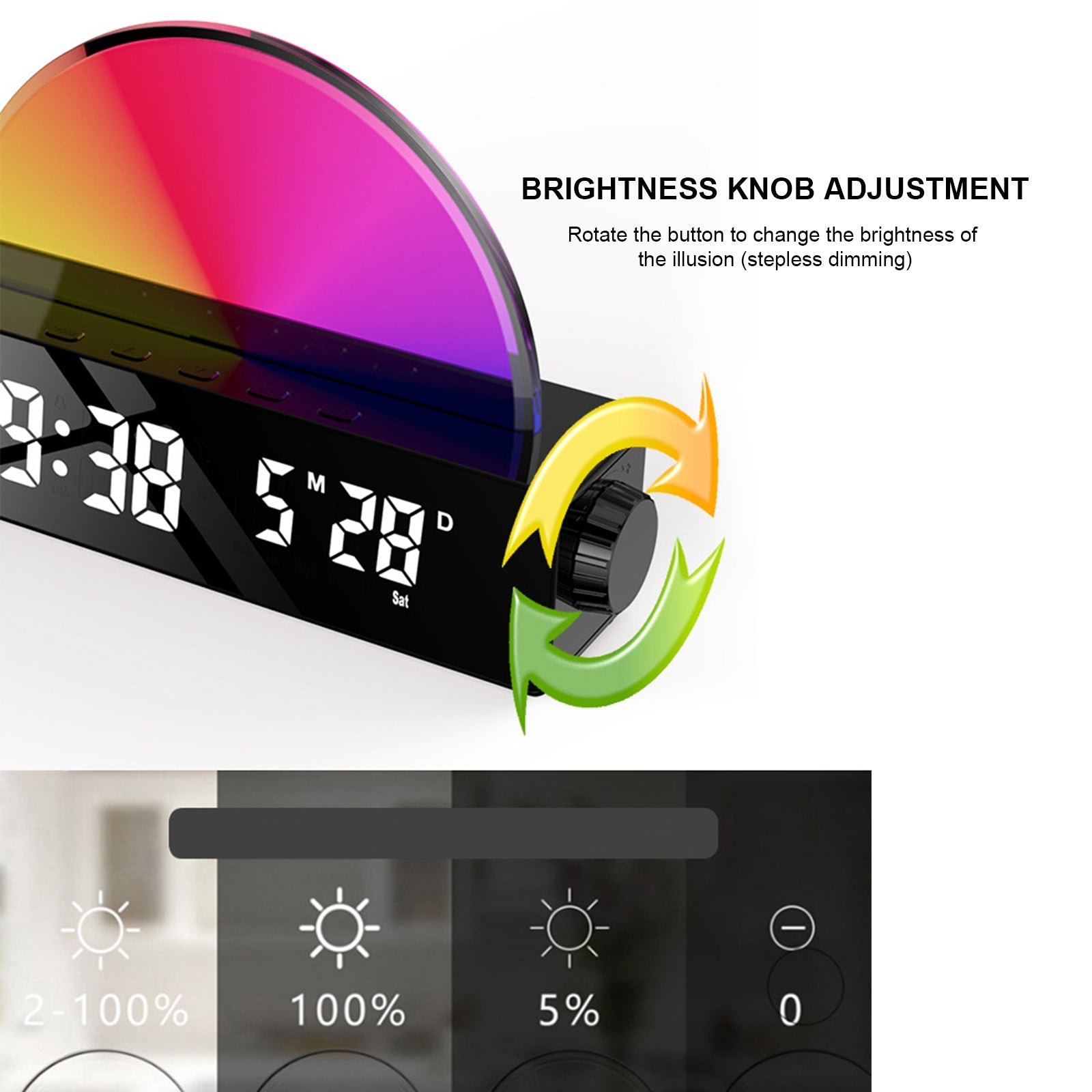 Digital Sunrise LED Alarm Clock